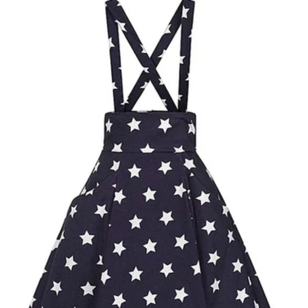 Collectif Star Print Dress with Straps Size 10